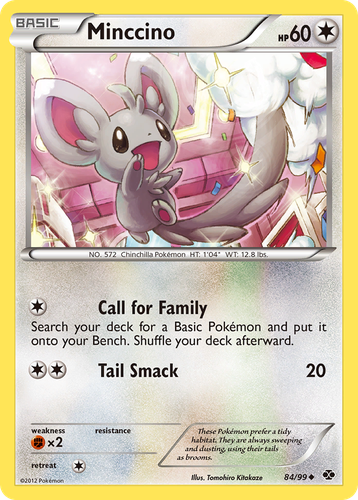 Minccino #84 from Next Destinies - Uncommon - Illustrated by Tomohiro Kitakaze