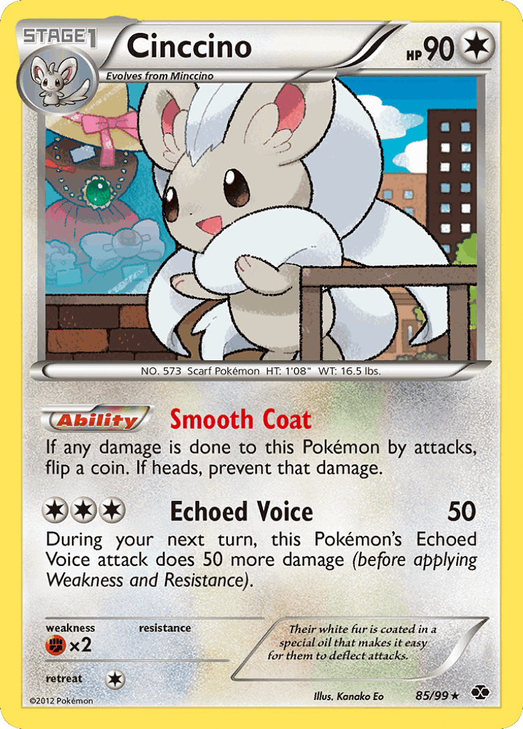 Cinccino #85 from Next Destinies - Rare Holo - Illustrated by Kanako Eo