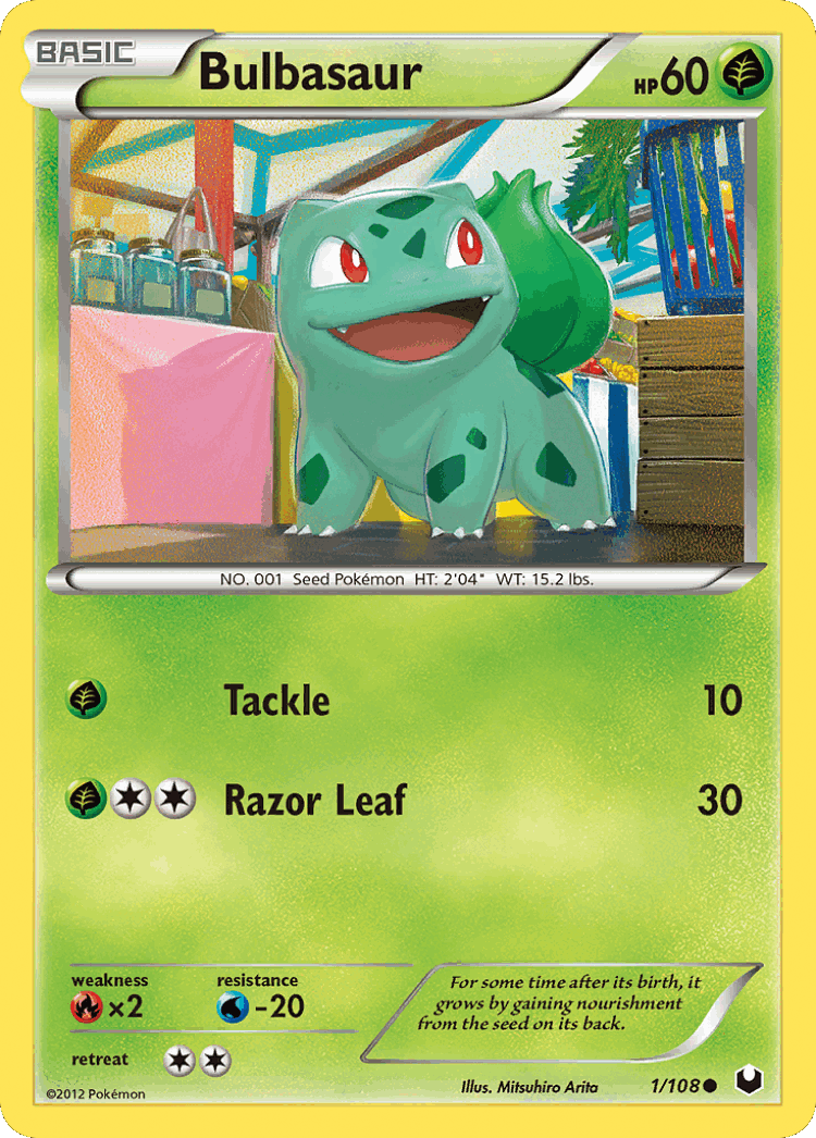 Bulbasaur #1 from Dark Explorers - Common - Illustrated by Mitsuhiro Arita