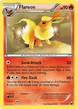 Flareon Pokémon TCG card art
