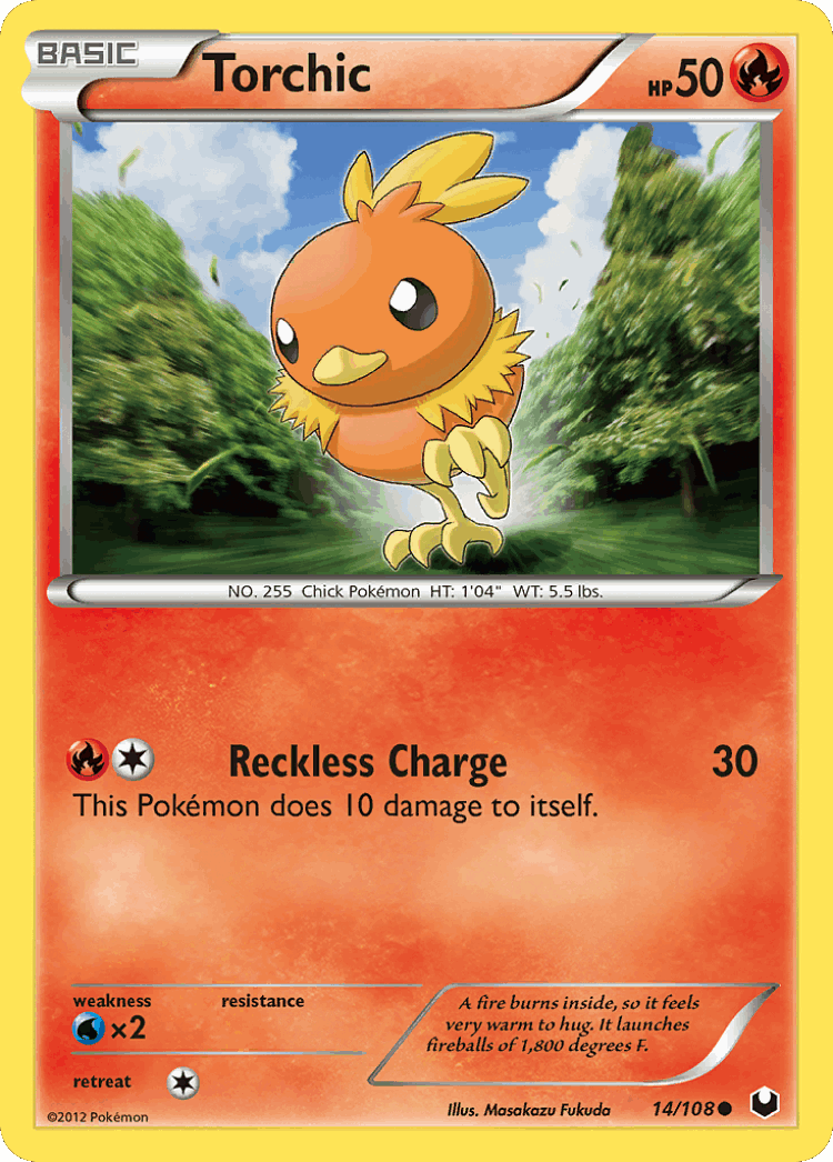 Torchic #14 from Dark Explorers - Common - Illustrated by Masakazu Fukuda