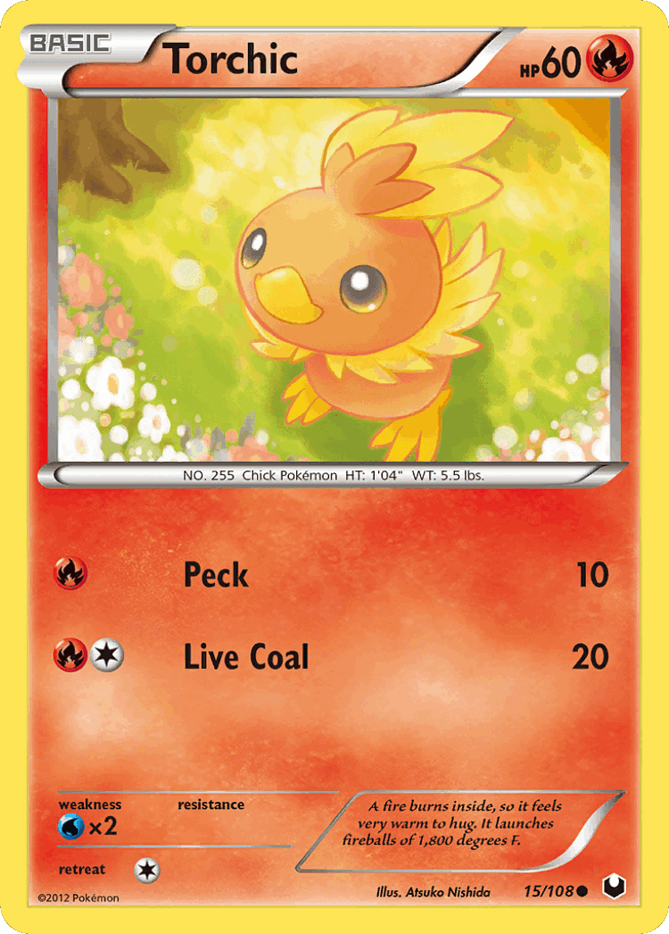 Torchic #15 from Dark Explorers - Common - Illustrated by Atsuko Nishida