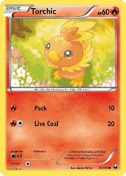 Torchic Pokémon TCG card art