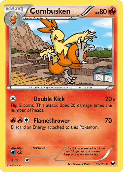 Combusken Pokémon TCG card art