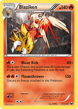 Blaziken Pokémon TCG card art