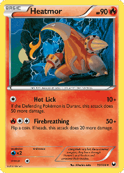Heatmor Pokémon TCG card art