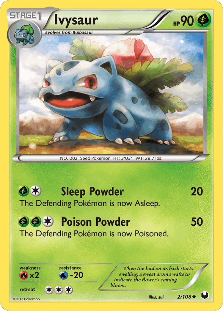 Ivysaur #2 from Dark Explorers - Uncommon - Illustrated by sui