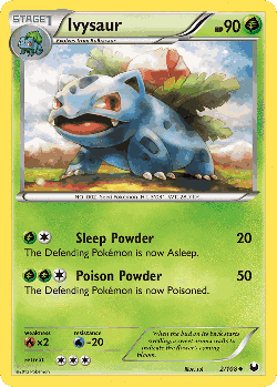 Ivysaur Pokémon TCG card art
