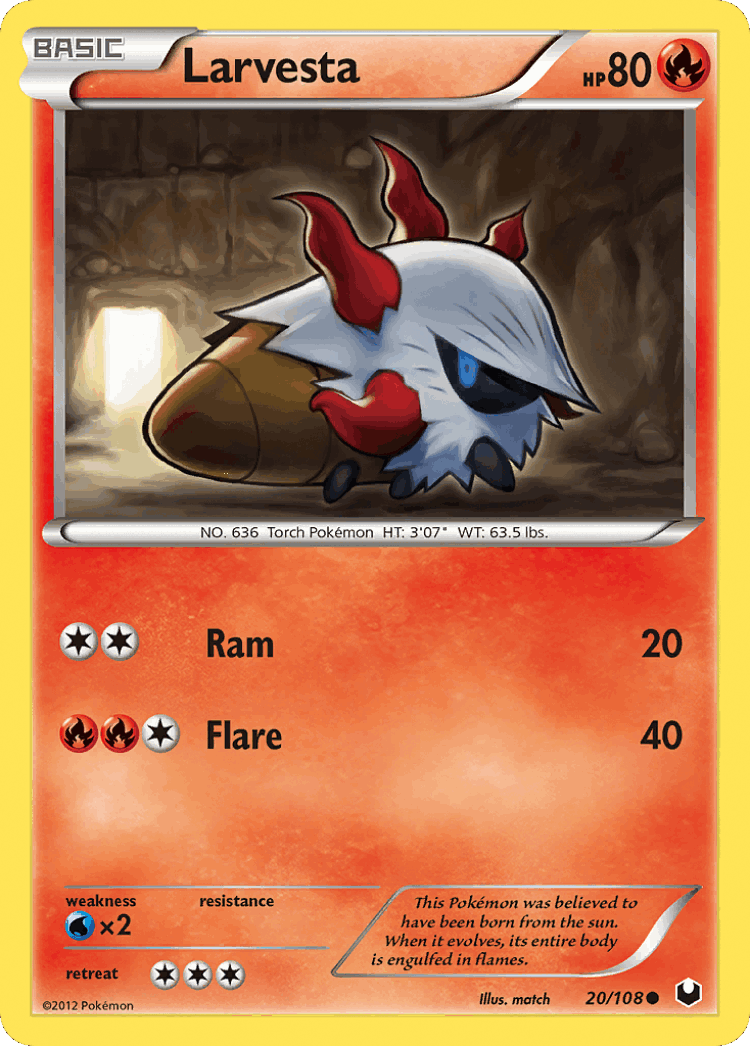 Larvesta #20 from Dark Explorers - Common - Illustrated by match