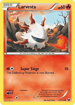 Larvesta Pokémon TCG card art