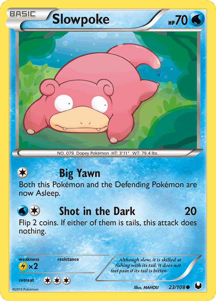 Slowpoke #23 from Dark Explorers - Common - Illustrated by MAHOU