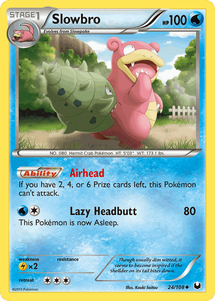 Slowbro #24 from Dark Explorers - Uncommon - Illustrated by Kouki Saitou