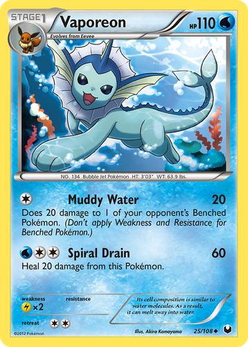Vaporeon 25, Dark Explorers