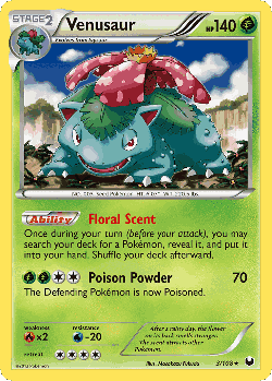 Venusaur Pokémon TCG card art
