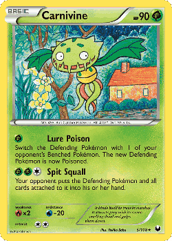 Carnivine Pokémon TCG card art