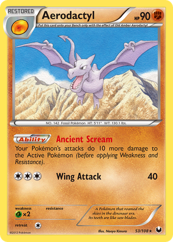 Aerodactyl #53 from Dark Explorers - Rare - Illustrated by Naoyo Kimura