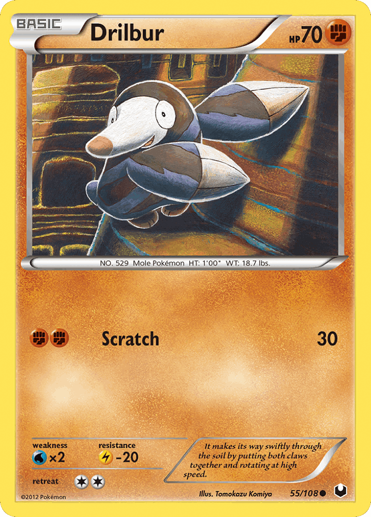 Drilbur #55 from Dark Explorers - Common - Illustrated by Tomokazu Komiya