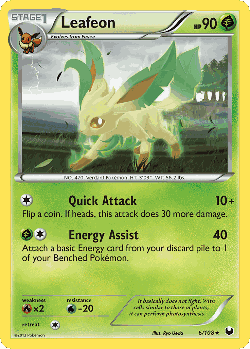 Leafeon Pokémon TCG card art
