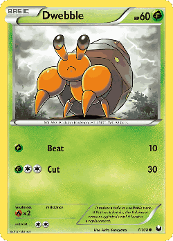 Dwebble Pokémon TCG card art