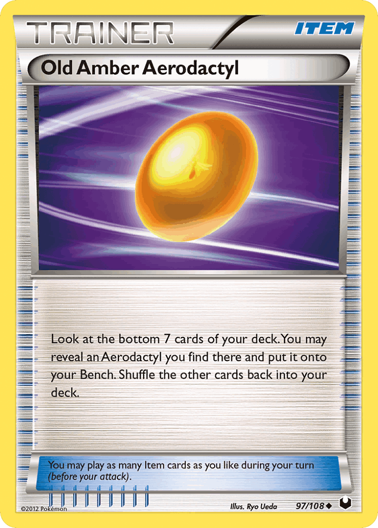 Old Amber Aerodactyl #97 from Dark Explorers - Uncommon - Illustrated by Ryo Ueda