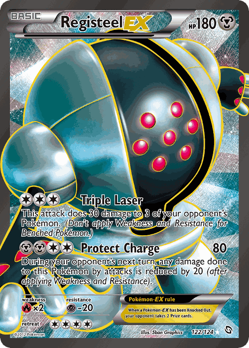Registeel-EX #122 from Dragons Exalted - Rare Ultra - Illustrated by 5ban Graphics