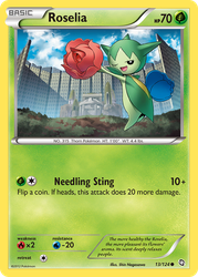 Roselia Pokémon TCG card art