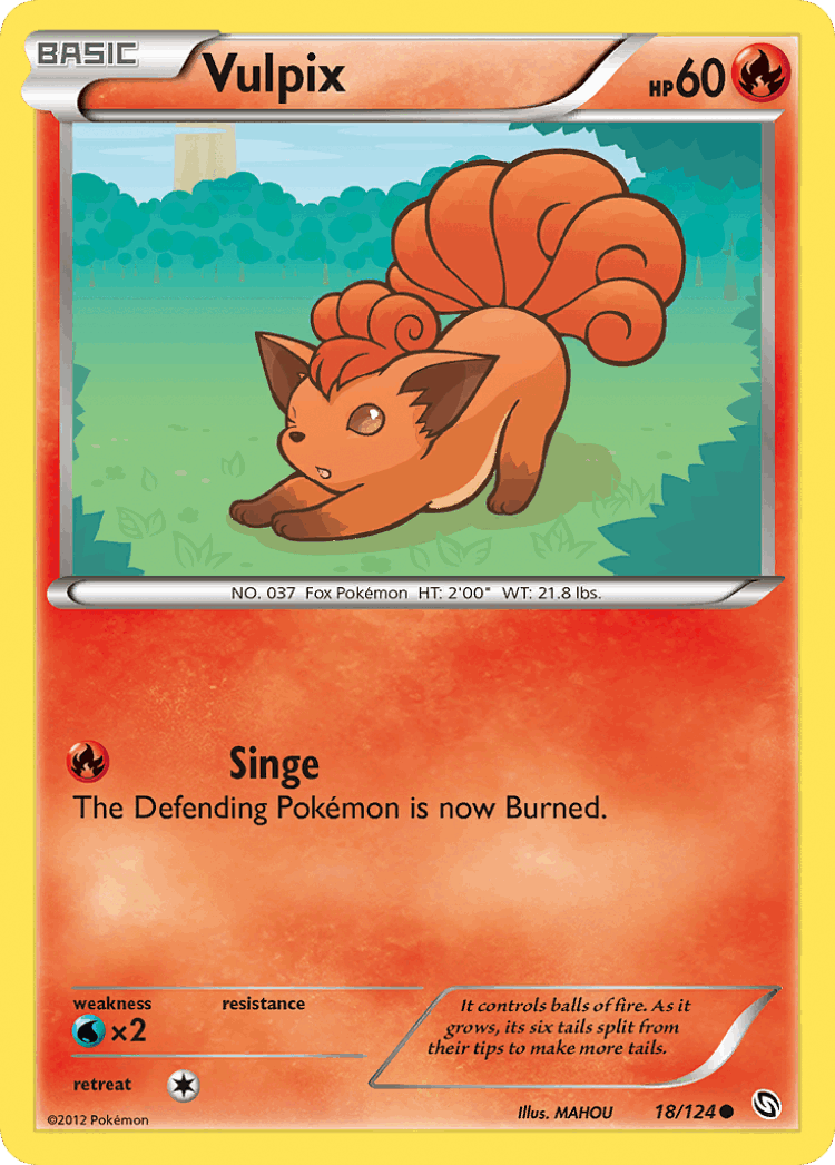 Vulpix #18 from Dragons Exalted - Common - Illustrated by MAHOU