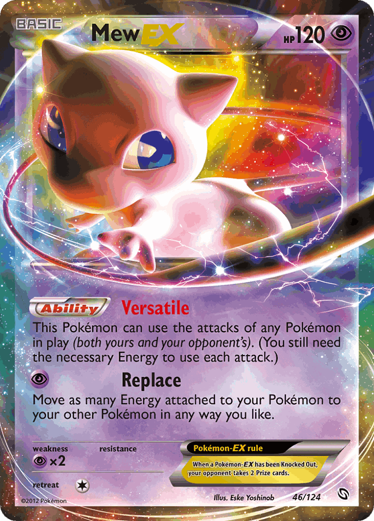 Mew-EX #46 from Dragons Exalted - Rare Holo EX - Illustrated by Eske Yoshinob