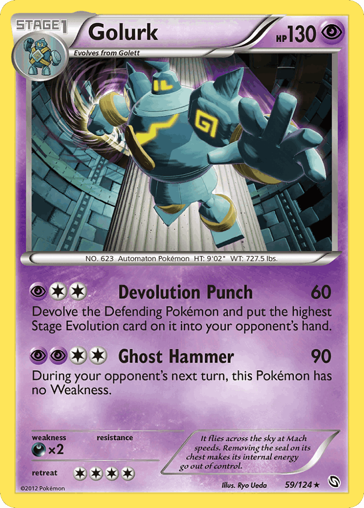 Golurk #59 from Dragons Exalted - Rare Holo - Illustrated by Ryo Ueda