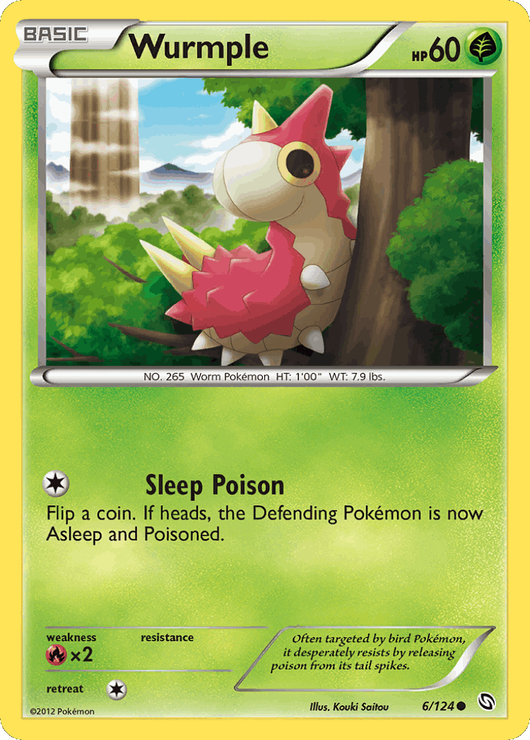 Wurmple #6 from Dragons Exalted - Common - Illustrated by Kouki Saitou