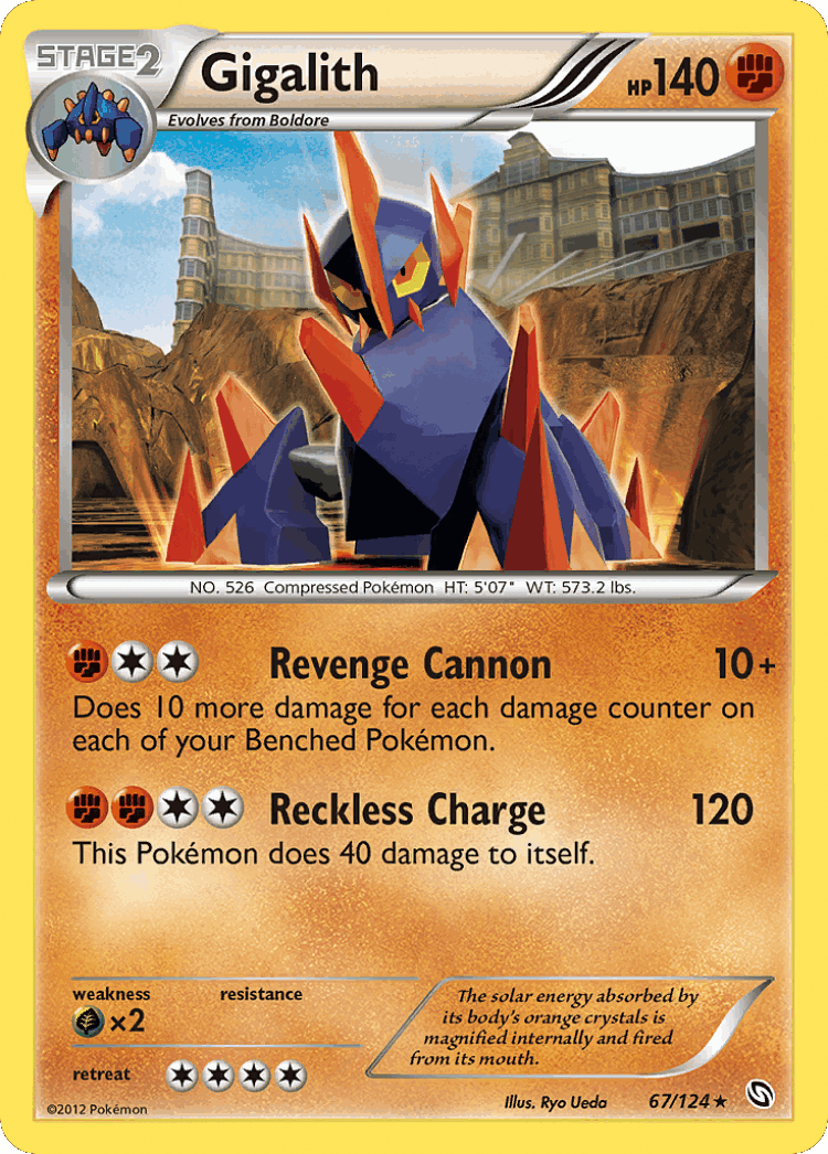Gigalith #67 from Dragons Exalted - Rare Holo - Illustrated by Ryo Ueda