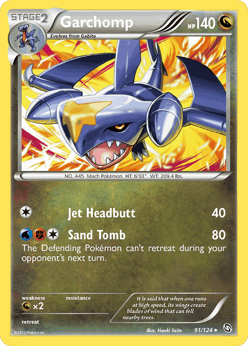 Garchomp #91 from Dragons Exalted - Rare - Illustrated by Naoki Saito