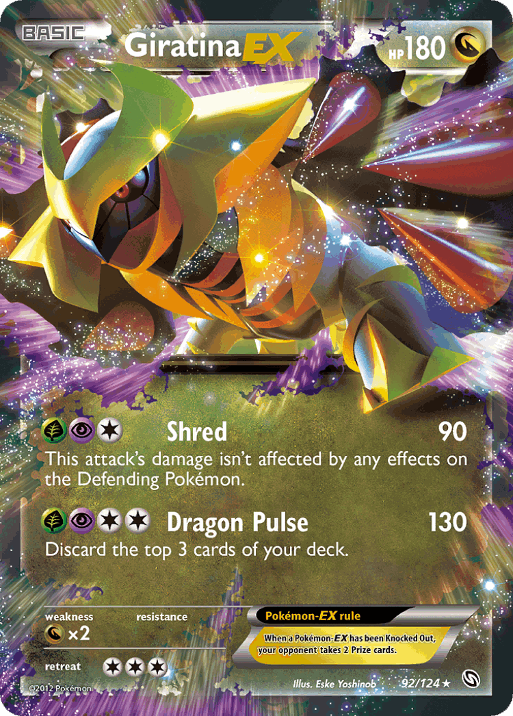 Giratina-EX #92 from Dragons Exalted - Rare Holo EX - Illustrated by Eske Yoshinob