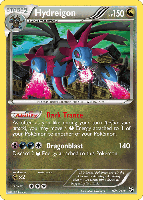 Hydreigon #97 from Dragons Exalted - Rare Holo - Illustrated by 5ban Graphics