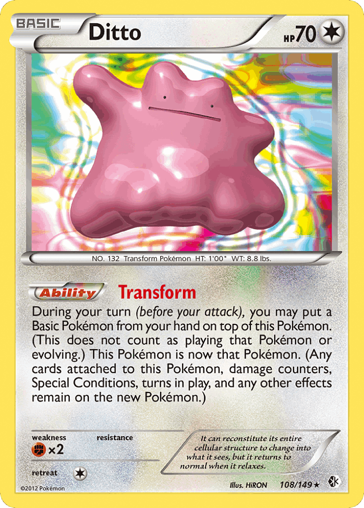 Ditto #108 from Boundaries Crossed - Rare Holo - Illustrated by HiRON