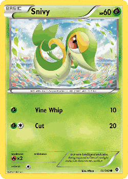 Snivy Pokémon TCG card art