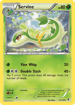 Servine Pokémon TCG card art