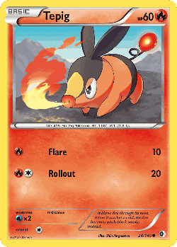 Tepig Pokémon TCG card art
