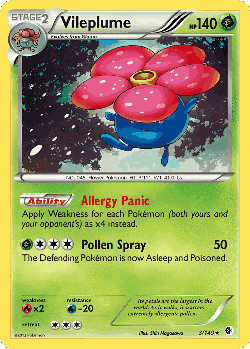 Vileplume Pokémon TCG card art