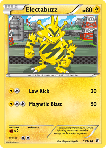 Electabuzz #53 from Boundaries Crossed - Common - Illustrated by Shigenori Negishi
