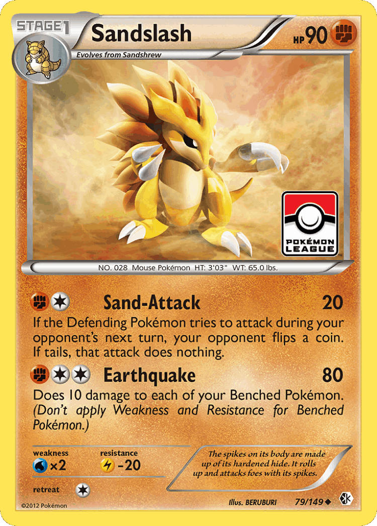 Sandslash #79 from Boundaries Crossed - Uncommon - Illustrated by BERUBURI