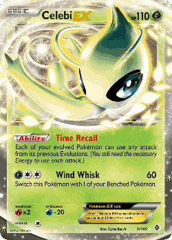 Celebi-EX Pokémon TCG card art
