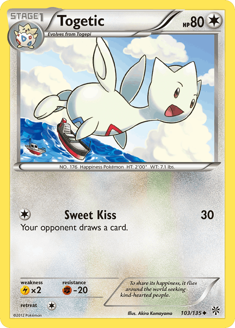Togetic #103 from Plasma Storm - Uncommon - Illustrated by Akira Komayama