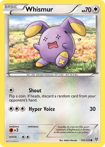 Whismur 105, Plasma Storm
