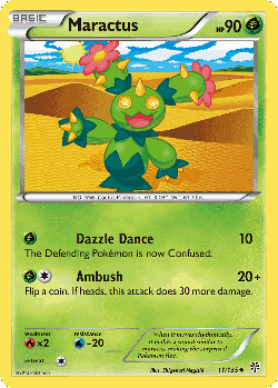 Maractus Pokémon TCG card art