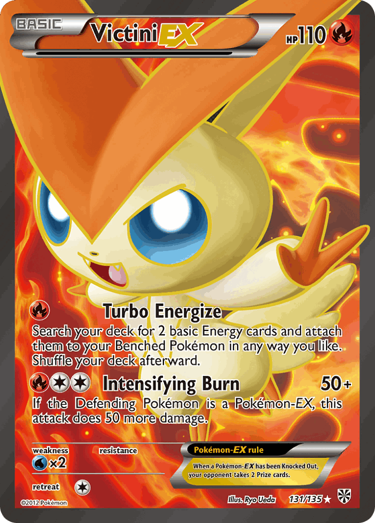Victini-EX #131 from Plasma Storm - Rare Ultra - Illustrated by Ryo Ueda