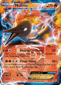 Moltres-EX Pokémon TCG card art