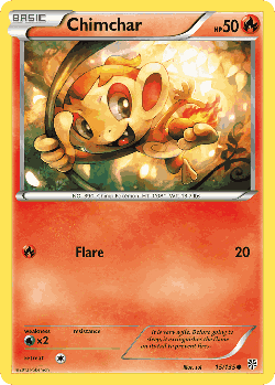 Chimchar Pokémon TCG card art