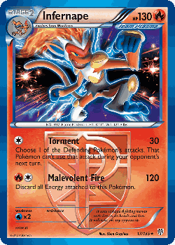 Infernape Pokémon TCG card art
