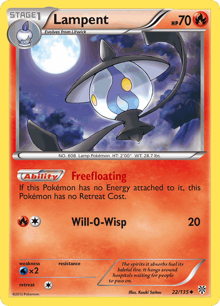 Lampent #22 from Plasma Storm - Uncommon - Illustrated by Kouki Saitou